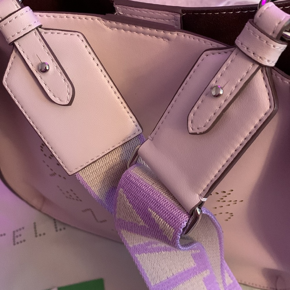 🌸 Stella McCartney perforated logo alter Napa crossbody bag in Lilac - Picture 7 of 15